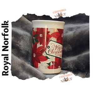 Merry Christmas Tall Poinsettia Mug by Royal Norfolk